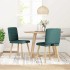 Sillas de comedor 2 unidades tela verde