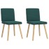 Sillas de comedor 2 unidades tela verde