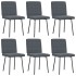 Sillas de comedor 6 unidades terciopelo gris