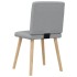 Sillas de comedor 6 unidades de tela gris