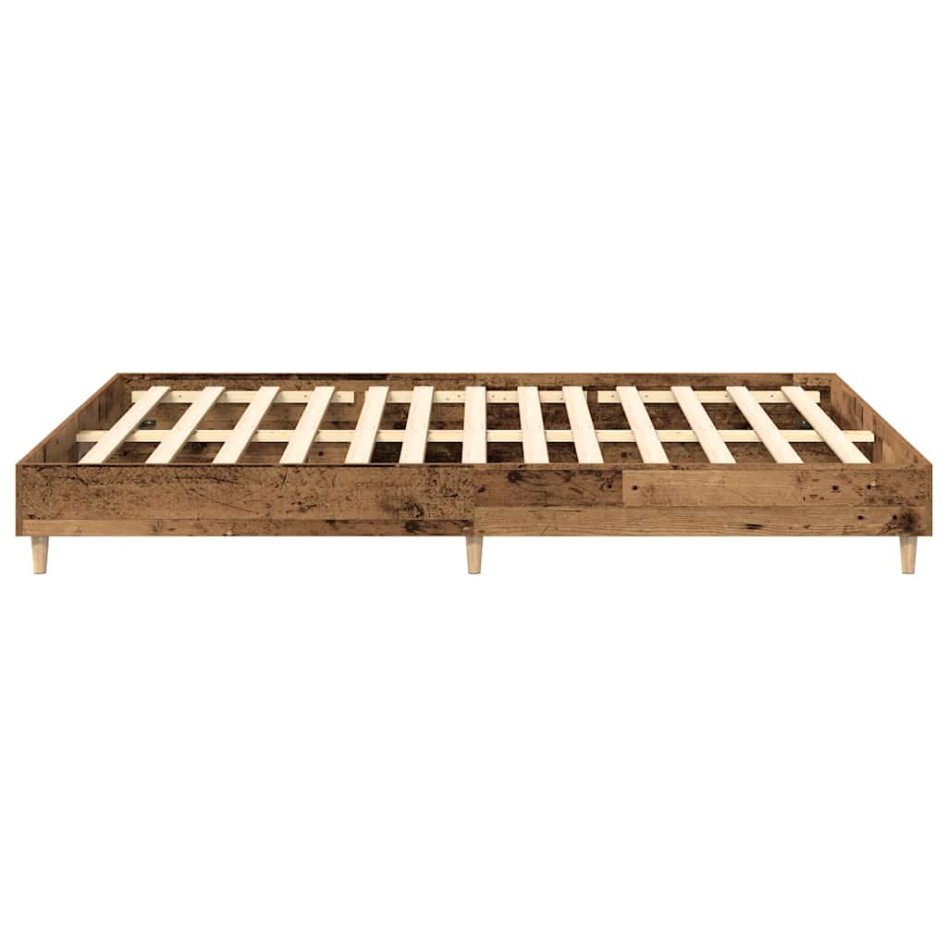 Estructura de cama sin colchón madera vieja 150x200