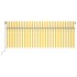 Toldo manual retráctil con persiana y LED amarillo blanco 4x3