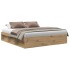 Estructura de cama sin colchón roble artesanal 200x200