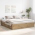 Estructura de cama sin colchón roble artesanal 200x200