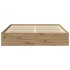 Estructura de cama sin colchón roble artesanal 200x200