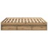 Estructura de cama sin colchón roble artesanal 200x200