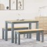 Juego de comedor Panama 3 pzas madera maciza de pino