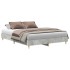 Estructura de cama sin colchón gris hormigón