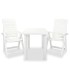 Set de mesa y sillas bistró de jardín 3 piezas plástico