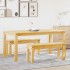 Juego de comedor Panama 3 pzas madera maciza de
