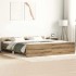 Estructura de cama sin colchón roble artesanal 160x200