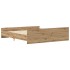 Estructura de cama sin colchón roble artesanal 160x200