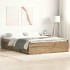 Estructura de cama sin colchón roble artesanal 160x200
