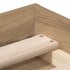 Estructura de cama sin colchón roble artesanal 160x200
