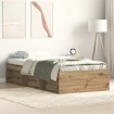 Estructura de cama sin colchón roble artesanal ingeniería