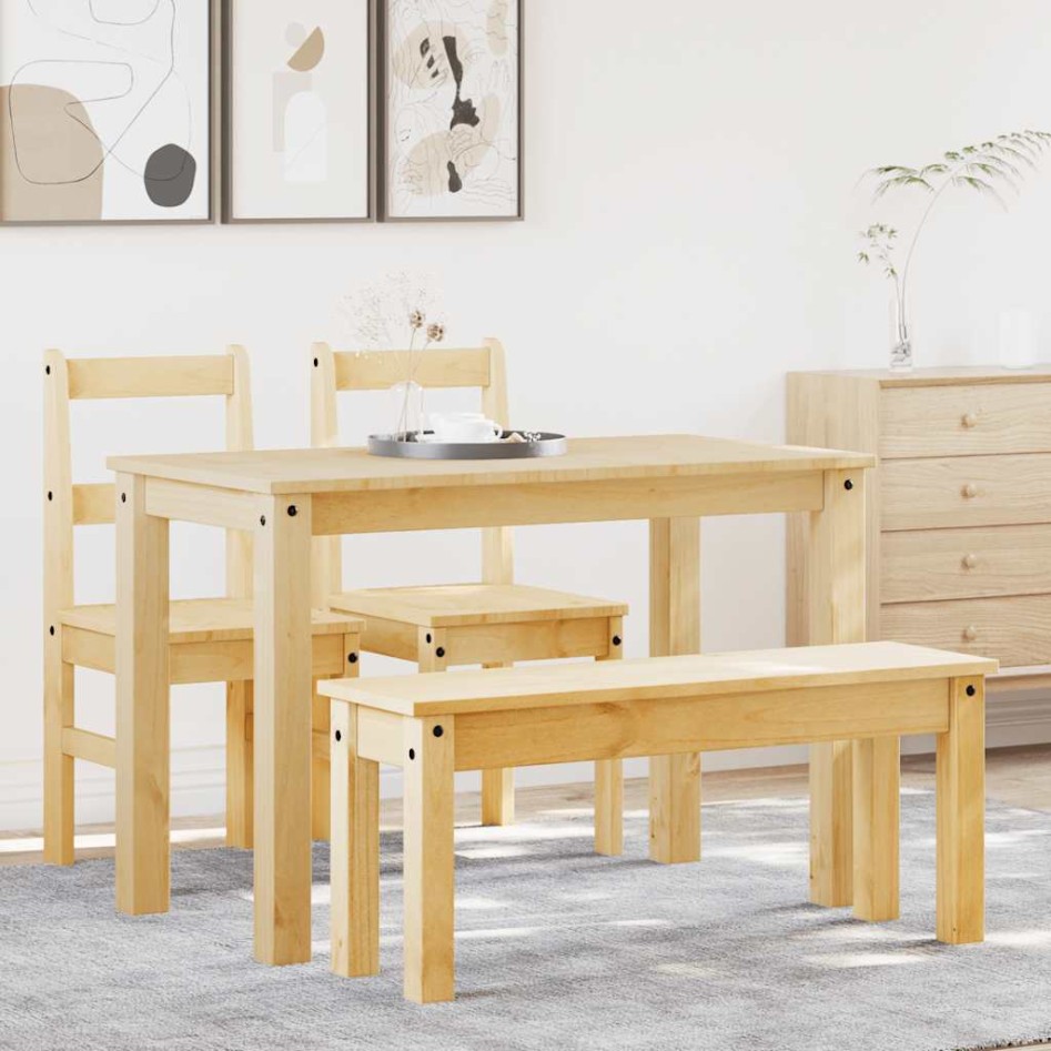 Juego de comedor Panama 4 pzas madera maciza de