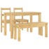 Juego de comedor Panama 4 pzas madera maciza de