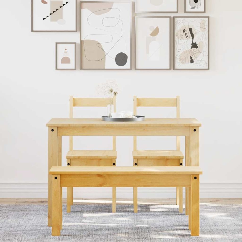 Juego de comedor Panama 4 pzas madera maciza de