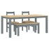Juego de comedor Panama 4 pzas madera maciza de pino