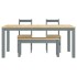 Juego de comedor Panama 4 pzas madera maciza de pino