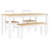Juego de comedor Panama 4 pzas madera maciza de pino