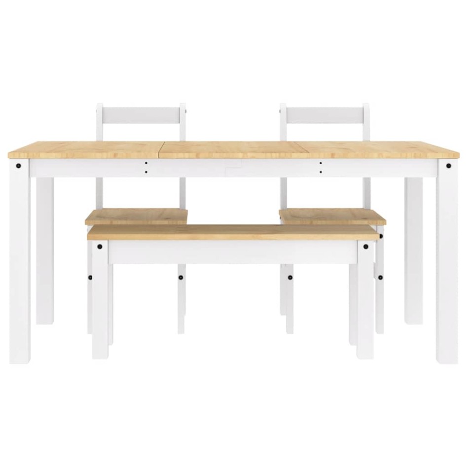 Juego de comedor Panama 4 pzas madera maciza de pino