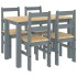Juego de comedor Panama 5 pzas madera maciza de pino