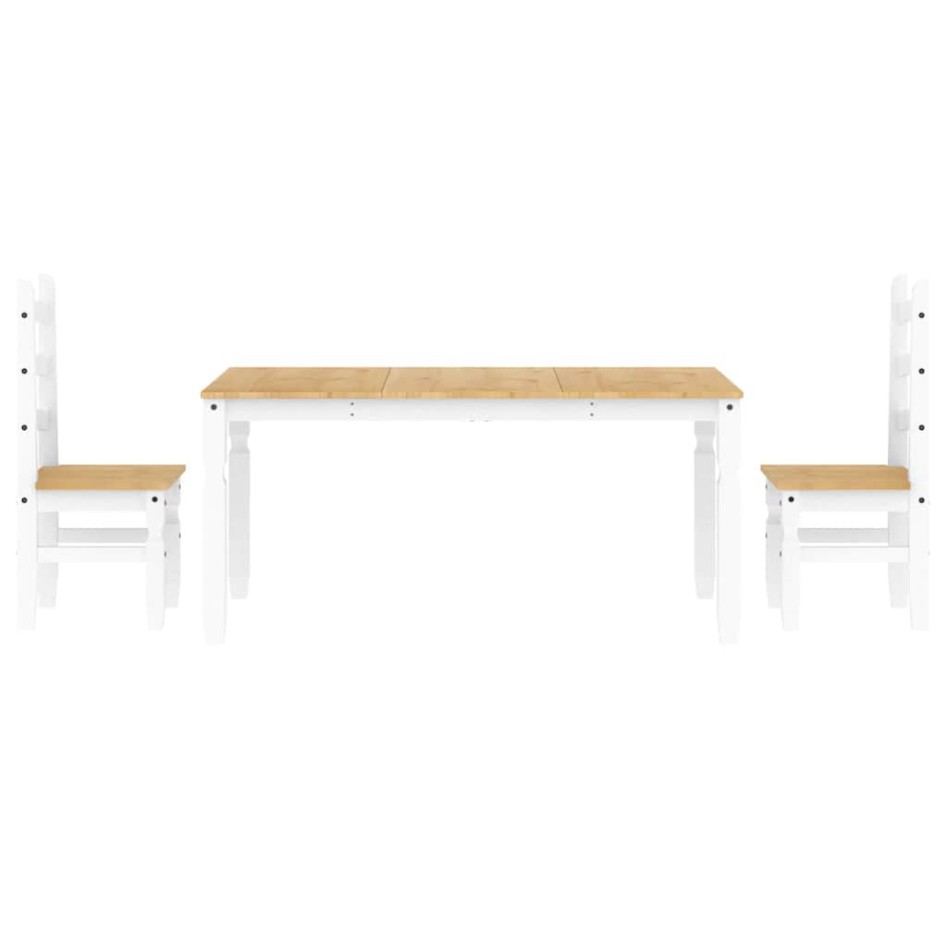 Juego de comedor Panama 3 pzas madera maciza de pino