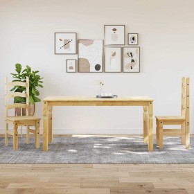 Juego de comedor Panama 3 pzas madera maciza de