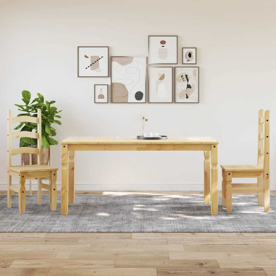 Juego de comedor Panama 3 pzas madera maciza de