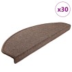 Alfombrilla escalera 30 uds marrón café 65x24x4 cm