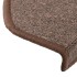 Alfombrilla escalera 30 uds marrón café 65x24x4