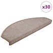 Alfombrilla escalera 30 uds marrón claro 65x24x4 cm