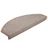 Alfombrilla escalera 30 uds marrón claro 65x24x4