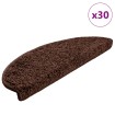 Alfombrilla escalera 30 uds Marrón 65x21x4 cm
