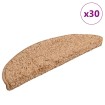 Alfombrilla escalera 30 uds beige 56x17x3 cm
