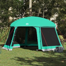 Carpa para piscina con desmontables y paredes verde 512x458