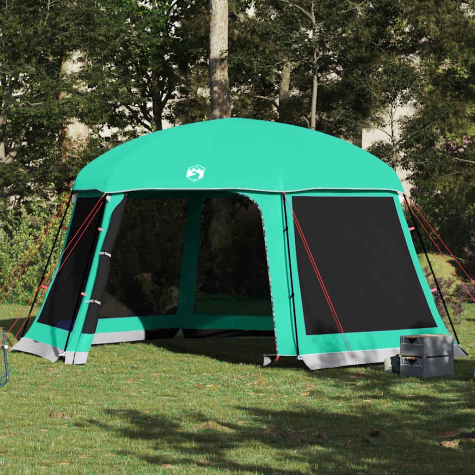 Carpa para piscina con desmontables y paredes verde 512x458