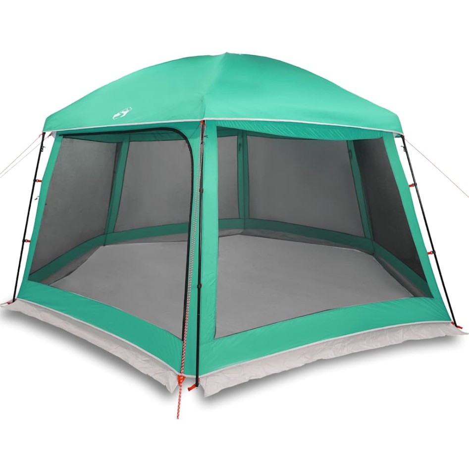Carpa para piscina con desmontables y paredes verde 512x458