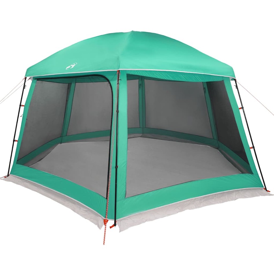 Carpa para piscina con desmontables y paredes verde 512x458