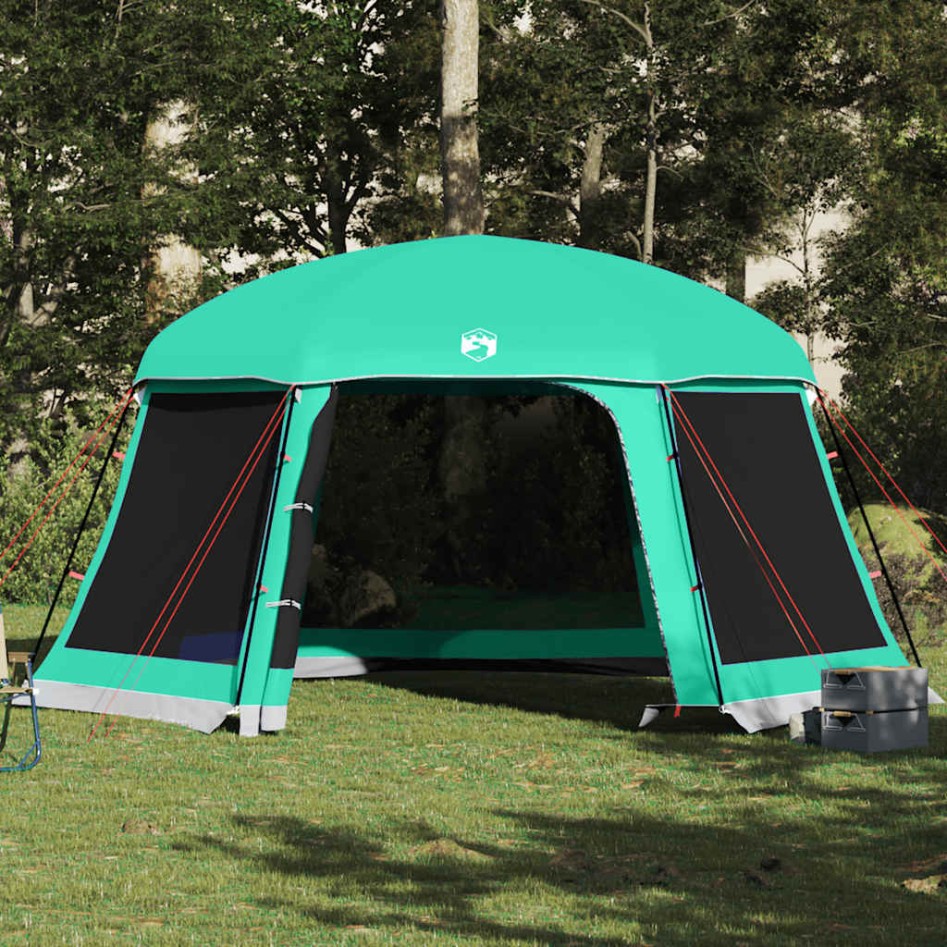 Carpa para piscina con desmontables y paredes verde 512x458