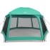 Carpa para piscina con desmontables y paredes verde 512x458