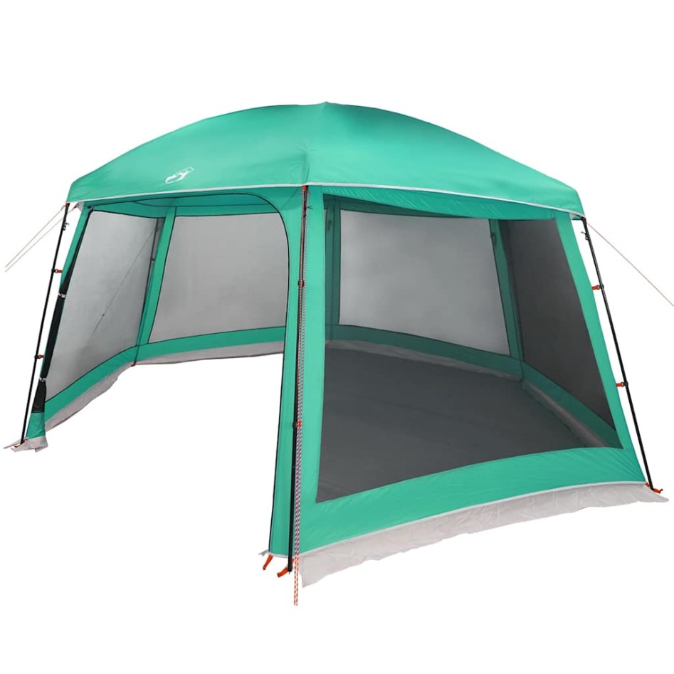 Carpa para piscina con desmontables y paredes verde 512x458
