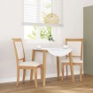 Sillas de comedor con cojines 2uds madera maciza natural caucho