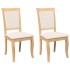 Sillas de comedor con cojines 2uds madera maciza natural