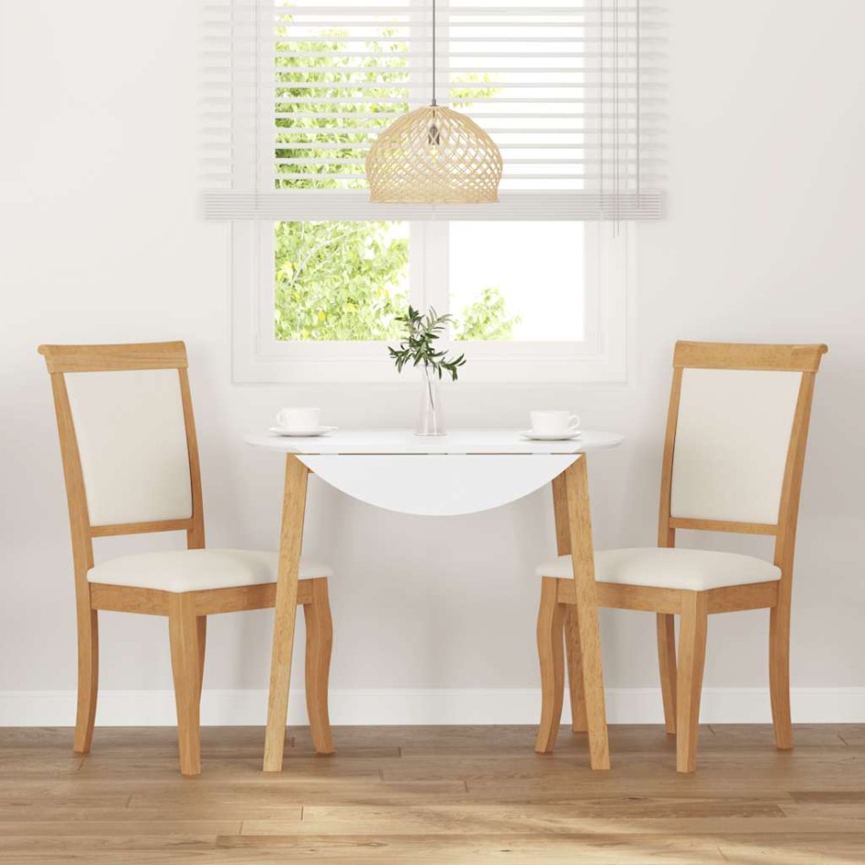 Sillas de comedor con cojines 2uds madera maciza natural