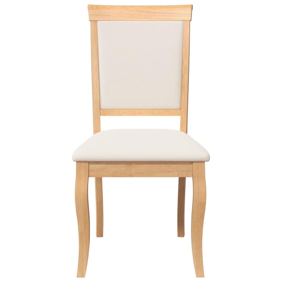 Sillas de comedor con cojines 2uds madera maciza natural