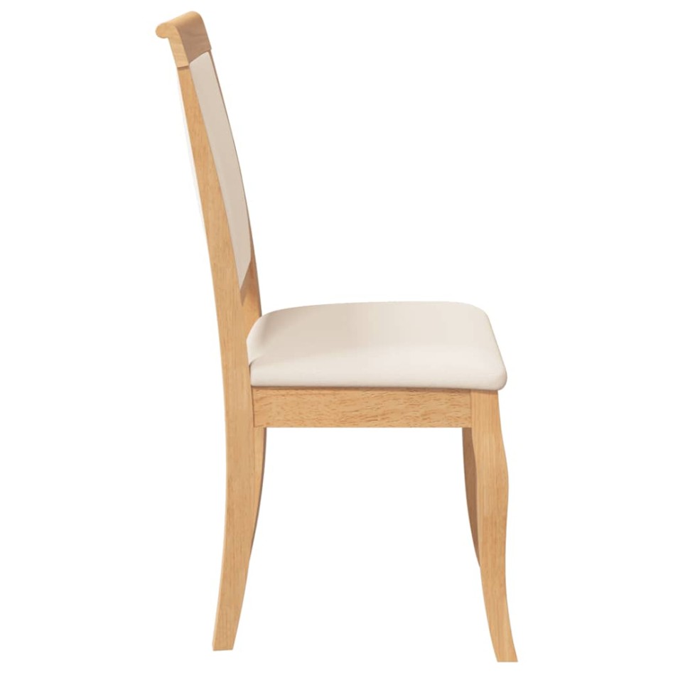 Sillas de comedor con cojines 2uds madera maciza natural