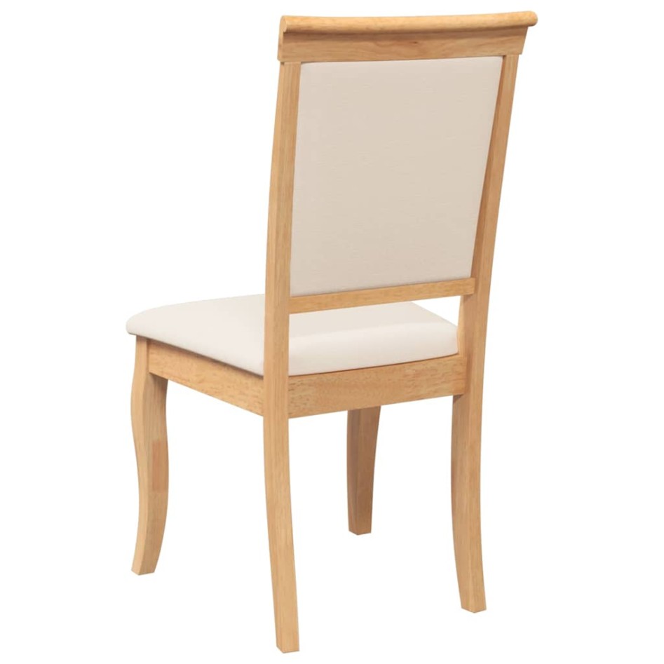 Sillas de comedor con cojines 2uds madera maciza natural
