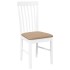 Sillas de comedor con cojines 2uds madera maciza blanco